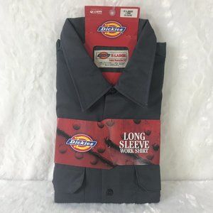 Dickies charcoal  fit long sleeve work shirt new X-Large Button up